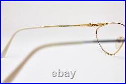 ALAIN DELON DANAE Metal Gold Tone CatEye Vintage Woman Glasses Eyewear