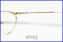ALAIN DELON DANAE Metal Gold Tone CatEye Vintage Woman Glasses Eyewear
