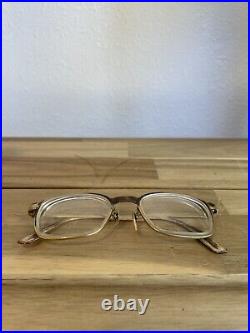 AMOR 140 France Vintage 50s Gold Filled Fashion Eyeglasses Frames 20mm Read