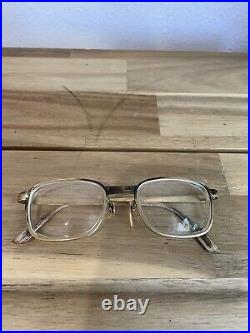 AMOR 140 France Vintage 50s Gold Filled Fashion Eyeglasses Frames 20mm Read