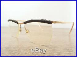 AMOR FRANCE Vintage Gold Filled Semi Rimless Eyeglasses Frames