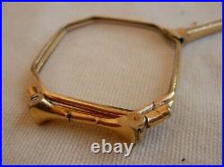 ANTIQUE FRENCH GOLDPLATED METAL FOLDING EYEGLASSES, LATE 19th CENTURY