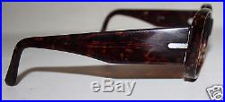 A G vintage large tortoise look optical glass frames Gilio made in France