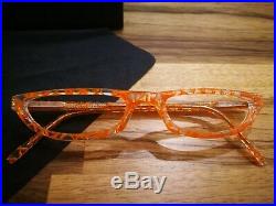 Alain Mikli Cat Eye Eyeglasses Model 920 Color Orange \ Crystal NOS Super Rare