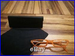 Alain Mikli Cat Eye Eyeglasses Model 920 Color Orange \ Crystal NOS Super Rare