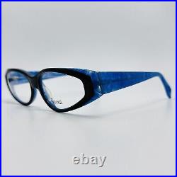Alain Mikli eyeglasses Ladies Angular Blue Black Mod. 2106 Col. 1076 Vintage