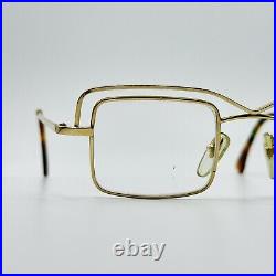 Alain Mikli eyeglasses Men Ladies Angular Gold Mod. 4681 1520 Vintage 42/18 145