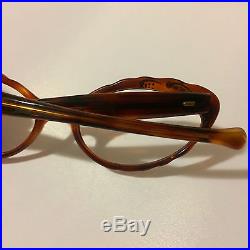 Amber Tortoise Shell Eyeglasses, Vintage 1950s Brown Eyeglass Frames, Cateye Gla