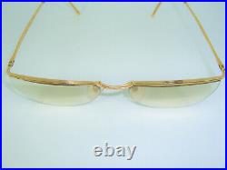 Amor eyeglasses 18kt gold filled, rimless, oval, square, frames, women's vintage