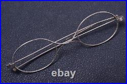 Antique +-1810 Oval Reading Glasses Spectacles Thin Frame No Elements