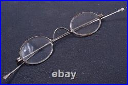 Antique +-1830 Oval Reading Glasses Spectacles Thin Frame App. 0.5 Diopter