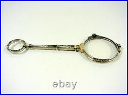 Antique French Sterling Silver Napoléon III Lorgnette Eye Glasses Marks