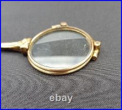 Antique Lorgnette Eyeglasses Eyes Glasses Opera Frames Gold Filled Functionally