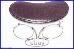 Antique Pinch, Pince Nez Glasses Spectacles App. +3 Diopter Reading