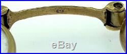 Antique Solid 14Kt Yellow Gold Long Handle Lorgnette GlassesSpring Release Lens