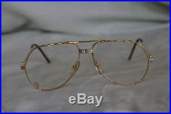 Auth 18k Must de Cartier SANTOS Vendome Eyeglass Frames NIB