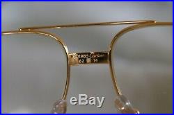 Auth 18k Must de Cartier SANTOS Vendome Eyeglass Frames NIB