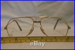 Auth 18k Must de Cartier SANTOS Vendome Eyeglass Frames Never Used MINT