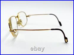 Auth. Vintage Eyeglasses 1986 SERIE LIMITEE Gold 5818-135 Silver Burgundy G814