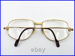 Auth. Vintage Eyeglasses 1986 SERIE LIMITEE Gold 5818-135 Silver Burgundy G814