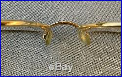 Authenic Vintage Cartier Monceau Palisander Eye Glasses Wood Metal Gold Brown