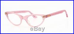 Authentic 1950s cateye eyeglasses by Selecta, mod. Caresse in velvet pink