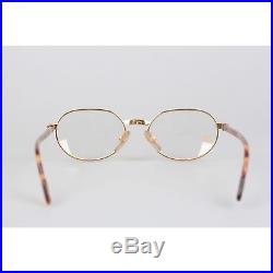 Authentic CARTIER Paris Vintage Eyeglasses LUEUR Gold Oval FRAME 51-17 130 NOS