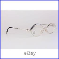 Authentic CARTIER Paris Vintage Eyeglasses SPIDER T8100362 50mm 135 Platinum NOS