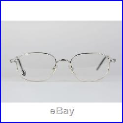 Authentic CARTIER Paris Vintage Eyeglasses VESTA Silver Frame T8100494 130 Nos