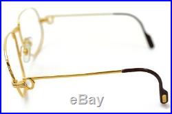 Authentic Cartier Eyeglass Frame Gold X Bordeaux 1106484
