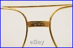 Authentic Cartier Eyeglass Frame Gold X Bordeaux 128118