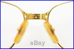 Authentic Cartier Eyeglass Frame Gold X Bordeaux 128148