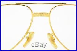 Authentic Cartier Eyeglass Frame Gold X Bordeaux 128151