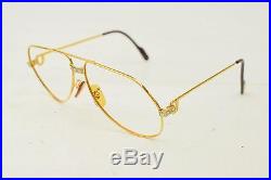 Authentic Cartier Eyeglass Frame Gold X Bordeaux 128172