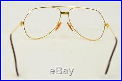 Authentic Cartier Eyeglass Frame Gold X Bordeaux 128172