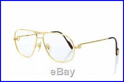 Authentic Cartier Eyeglass Frame Gold X Bordeaux 373382