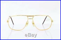 Authentic Cartier Eyeglass Frame Gold X Bordeaux 373382