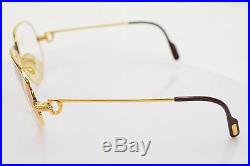 Authentic Cartier Eyeglass Frame Gold X Bordeaux 76164