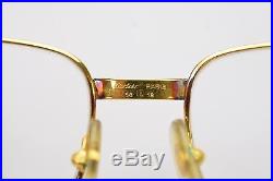 Authentic Cartier Eyeglass Frame Gold X Bordeaux 76164