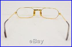 Authentic Cartier Eyeglass Frame Gold X Bordeaux 76180