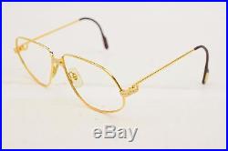 Authentic Cartier Eyeglass Frame Gold X Bordeaux WITHOUT Lenses 128347