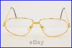 Authentic Cartier Eyeglass Frame Gold X Bordeaux WITHOUT Lenses 128347