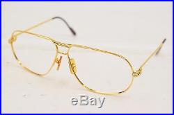 Authentic Cartier Eyeglass Frame Gold X Bordeaux WITHOUT Lenses 56393