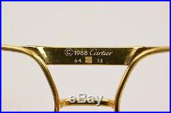 Authentic Cartier Eyeglass Frame Gold X Bordeaux WITHOUT Lenses 56393