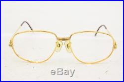Authentic Cartier Eyeglass Frame Gold X Bordeaux WITHOUT Lenses 56416
