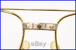 Authentic Cartier Eyeglass Frame Gold X Bordeaux With Prescription Lenses 56392