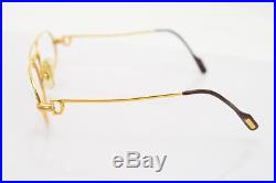 Authentic Cartier Eyeglass Frame Goldtone Bordeaux Trinity Without Lenses 56487