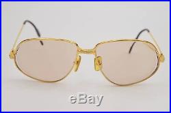 Authentic Cartier Eyeglass Frame Goldtone Bordeaux With Colored RX Lenses 375648