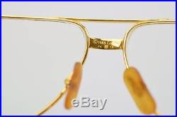 Authentic Cartier Eyeglass Frame Goldtone Bordeaux with Prescription Lenses 128512