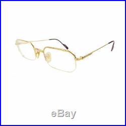 Authentic Cartier Eyeglass Frame Goldtone X Bordeaux Prescription Lenses 128449